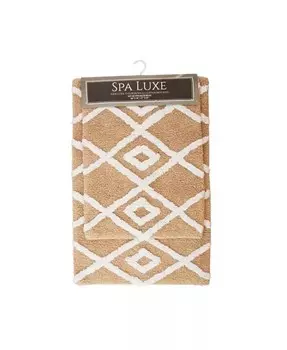 Комплект ковриков для ванной Arkwright Spa Lux из 2 предметов (с узором крест-накрест) — варианты цвета Arkwright Home, бежевый