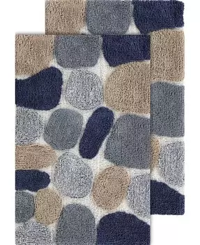 Комплект ковриков для ванной из 2 предметов Pebbles Chesapeake, синий