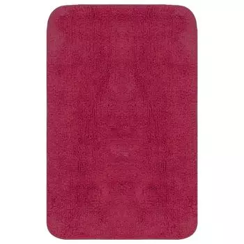 Комплект ковриков для ванной vidaXL, 3 шт. Ткань цвета фуксии