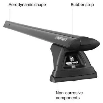 Комплект крепления на гусеничном ходу Cap Topper + аэродинамические перекладины Rhino-Rack, черный