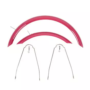Комплект крыльев 16 дюймов (парами, без шурупов) розовый BTWIN, розовый