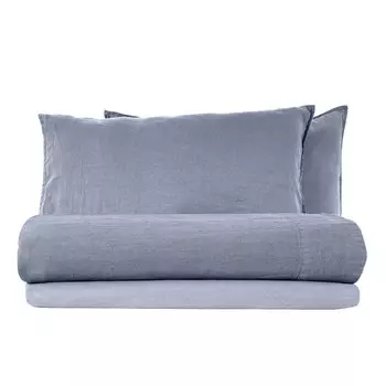Комплект льняного постельного белья с простынью StoneWashed без глажки - эксклюзив Lisola Stone, регулус, двуспальный