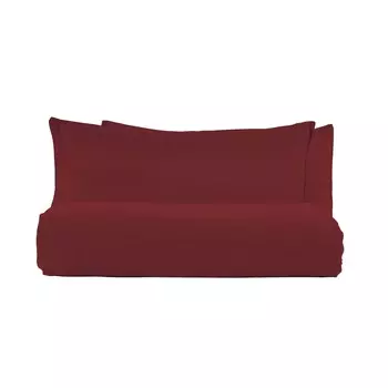 Комплект льняного постельного белья с пододеяльником StoneWashed без глажки - эксклюзив Lisola Stone, вишня, полуторный