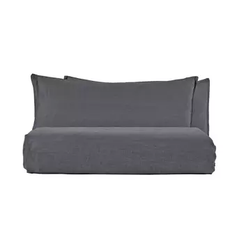 Комплект льняного постельного белья с пододеяльником StoneWashed без глажки - эксклюзив Lisola Stone, гризайль, односпальный