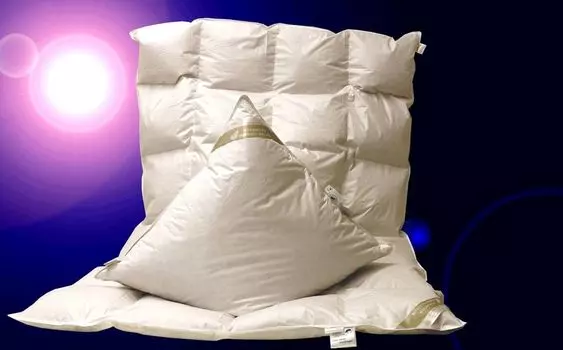 Комплект легкого всесезонного пухового одеяла 4х6 135х200 + подушка 80х80 Betten Hofmann