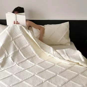 Комплект летних одеял из трех предметов для спальни, комплект одеял и наволочек с кондиционером, размер: 230x245 см, цвет: белый DQQ