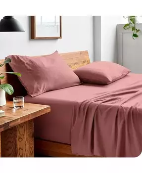 Комплект листов ультрамягкой моющейся микрофибры Bare Home, розовый