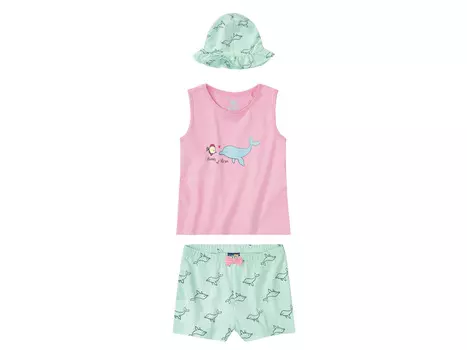 Комплект lupilu для малышей, 3 предмета, с хлопком, розовый/голубой