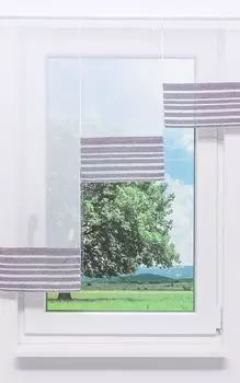 КОМПЛЕКТ Lysel из 4 подвесок для дисков с мини-поверхностями в полоску, глянец (Ш x В) 30см * 100см серый/антрацит