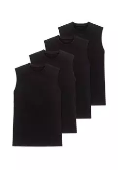 Комплект майки/майки из 4 предметов первой необходимости SCHIESSER, черный