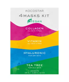 Комплект: маска для лица Kocostar 4Masks, 4 шт