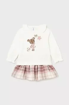 Комплект Mayoral - блузка и юбка, розовый