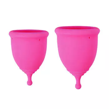 Комплект: менструальная чаша, размер M, 1 шт. + менструальная чаша, размер S, 1 шт. Pink