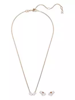 Комплект Mesmera из колье и серег с кристаллами Swarovski, белый