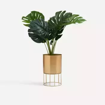 Комплект металлического горшка с опорой Piraeus + искусственное растение Monstera El Corte Ingls