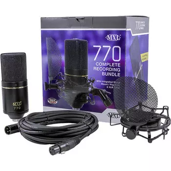 Комплект многофункциональных кардиоидных конденсаторных микрофонов MXL 770 с кабелем SMP-1 и XLR (Champagne)