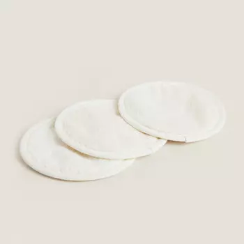 Комплект многоразовых дисков для снятия макияжа Zara Home, 3 штуки, белый