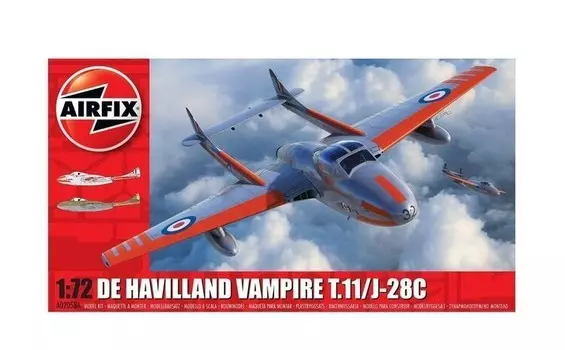 Комплект модели De Havilland Vampire T11/J-28 C Airfix