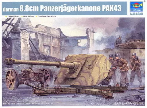 Комплект модели немецкой 88-мм пушки Pak 4341 TRUMPETER