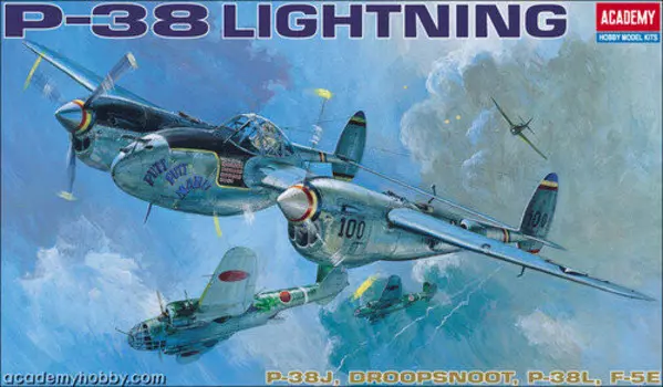 Комплект модели P38 Lightning P38J Academy