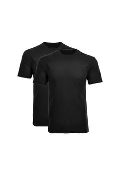 Комплект мужских футболок (2 шт., рукав 1/2), майка, круглый вырез RAGMAN, черный