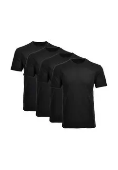 Комплект мужских футболок (2 шт., рукав 1/2), майка, круглый вырез RAGMAN, черный