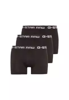 Комплект мужских шорт, 3 шт., классический кофр, пояс с логотипом G-STAR RAW, черный