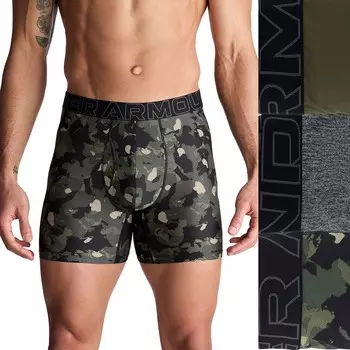 Комплект мужских трусов-боксеров Under Armour Performance Tech Fashion 6 из трех пар, цвет Marine Od Green