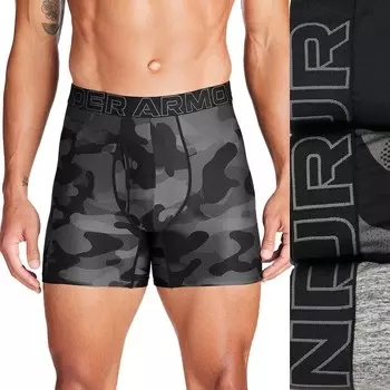 Комплект мужских трусов-боксеров Under Armour Performance Tech Fashion 6 из трех пар, черный
