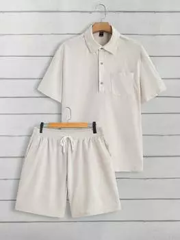 Комплект мужской из футболки и шорт Manfinity Homme, абрикосовый