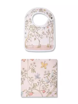 Комплект нагрудников Atelier Choux Carr? & Satin In Bloom (набор из двух штук), розовый