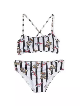 Комплект нагрудников с принтом Teddy Bear Moschino Kids, белый