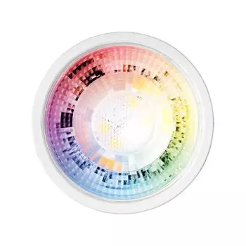 Комплект накладных светодиодных точечных светильников IP44 RGB GU10 из матового алюминия со светодиодом 3 Вт от LEDANDO - 11 цветов + теплый белый - вкл. пульт дистанционного управления - с регулируемой яркостью - цилиндр - для ванной комнаты