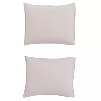 Комплект наволочек хлопок H&M Home Cotton, 2 предмета, бежевый/серый