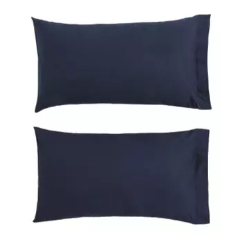 Комплект наволочек из ситца H&amp;M Home Cotton Percale, 2 предмета, темно-синий