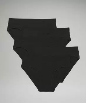 Комплект нижнего белья бикини со средней посадкой UnderEase 5 шт. Lululemon, черный