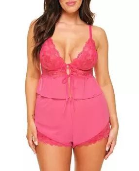 Комплект нижнего белья больших размеров Tammy для женщин: майка и шорты Adore Me, розовый