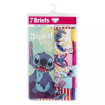 Комплект нижнего белья Disney's Stitch для девочек 4–8 лет (7 шт.) Licensed Character