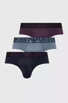 Комплект нижнего белья Emporio Armani Underwear, 3 шт, темно-синий