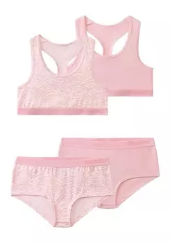 Комплект нижнего белья Lascana Zebra, розовый/розовый