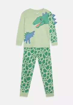 Комплект ночного белья DINO Lindex, цвет light dusty green