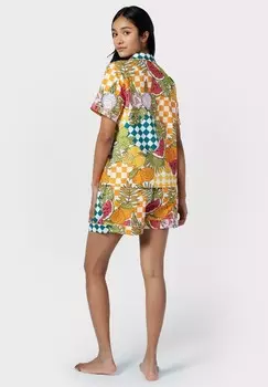 Комплект ночного белья FRUIT CHECKERBOARD PRINT SHORT Chelsea Peers, разноцветный