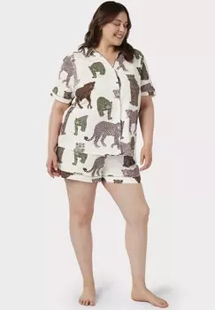 Комплект ночного белья LEOPARD PRINT SET Chelsea Peers, кремовый