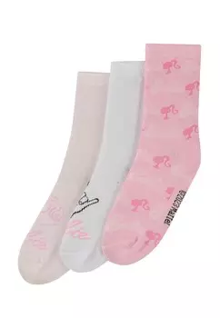 Комплект носков Barbie, 3 пары, розовый