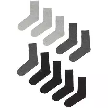 Комплект носков H&M 10-pack Socks, чёрый/черный