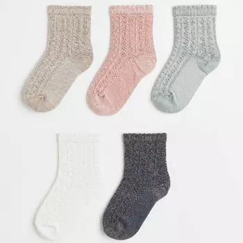 Комплект носков H&amp;M Knit, 5 предметов, мультиколор