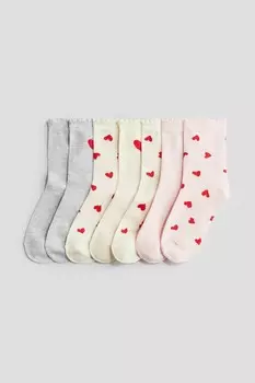Комплект носков H&M, 7 пар, белый