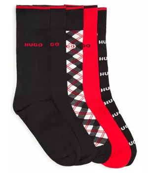 Комплект носков Hugo Bodywear в клеточку, 5 пар