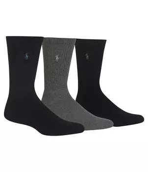 Комплект носков из хлопковой смеси Polo Ralph Lauren, 3 пары, мультиколор