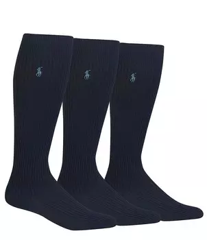 Комплект носков из микрофибры Polo Ralph Lauren, 3 пары, синий